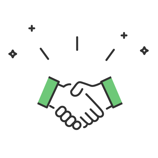 契約＆契約金のお支払い（イラスト）